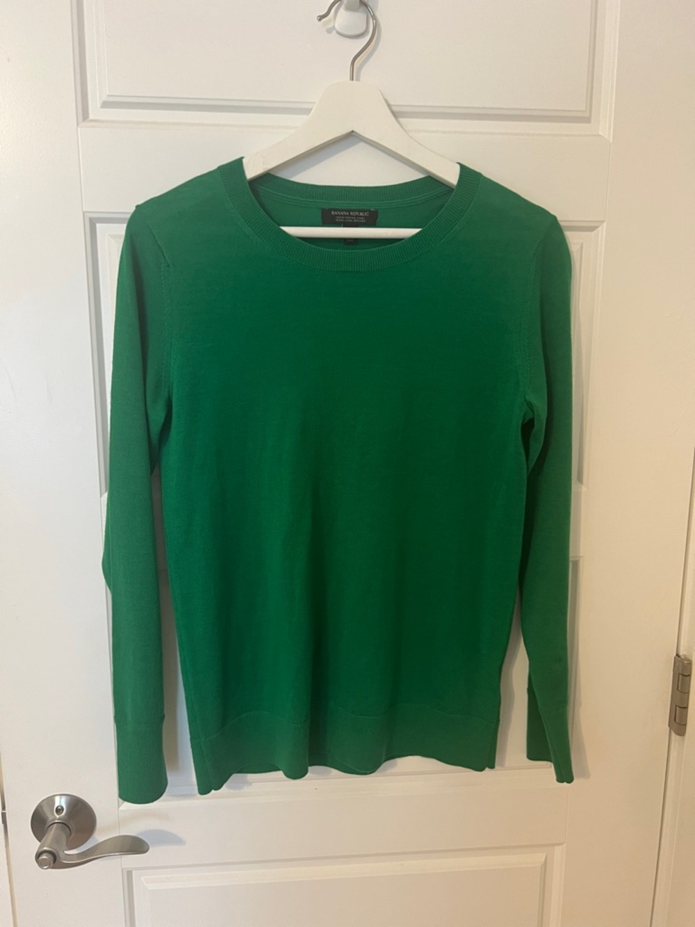 Banana Republic Green Merino Crew Neck Sweater